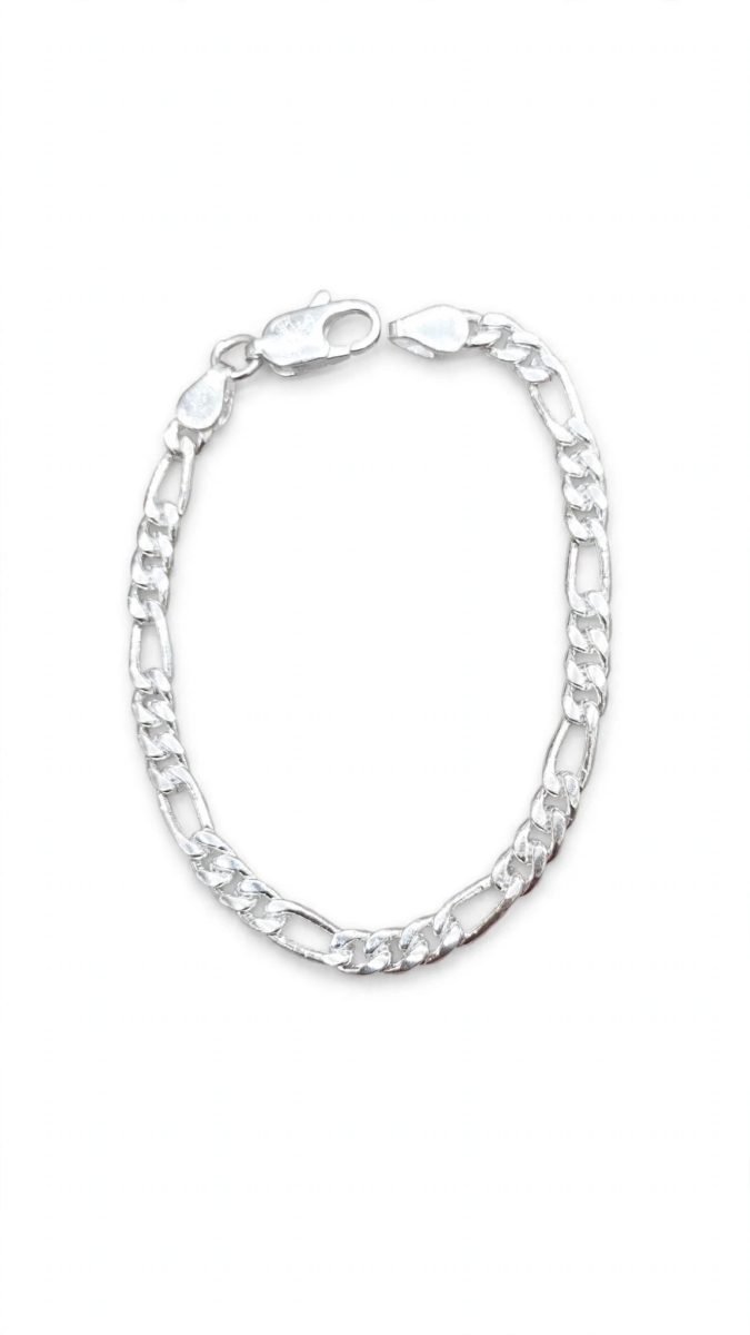 Classic Figaro Link Silver Chain Bracelet
