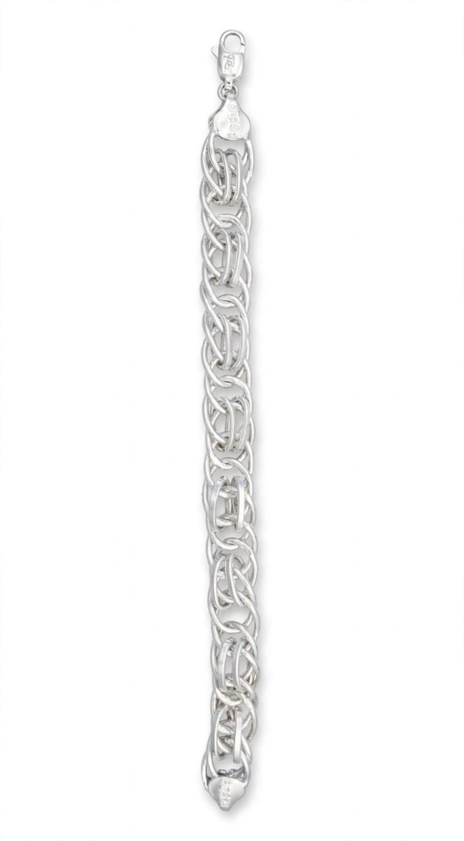Sterling Silver Multi-Strand Interlocking Link Bracelet