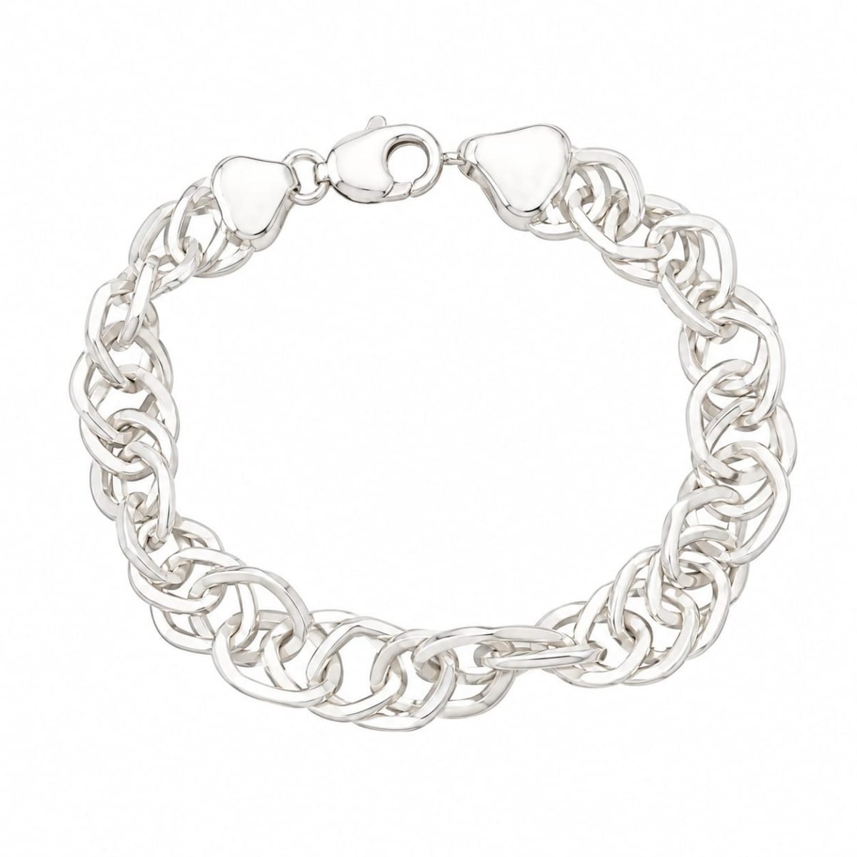 Sterling Silver Woven Infinity Link Bracelet