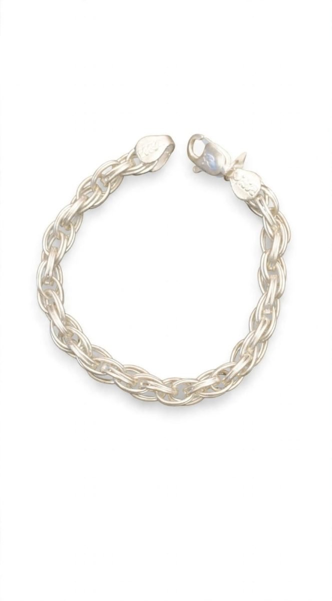 Venetian Link Sterling Silver Chain Bracelet