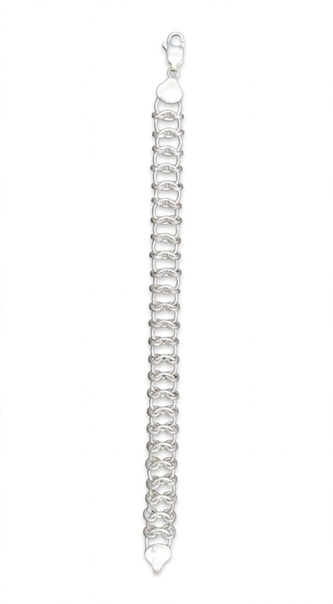 Sterling Silver Byzantine Link Bracelet