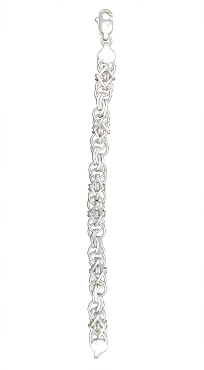 Sterling Silver Byzantine Link Chain Bracelet