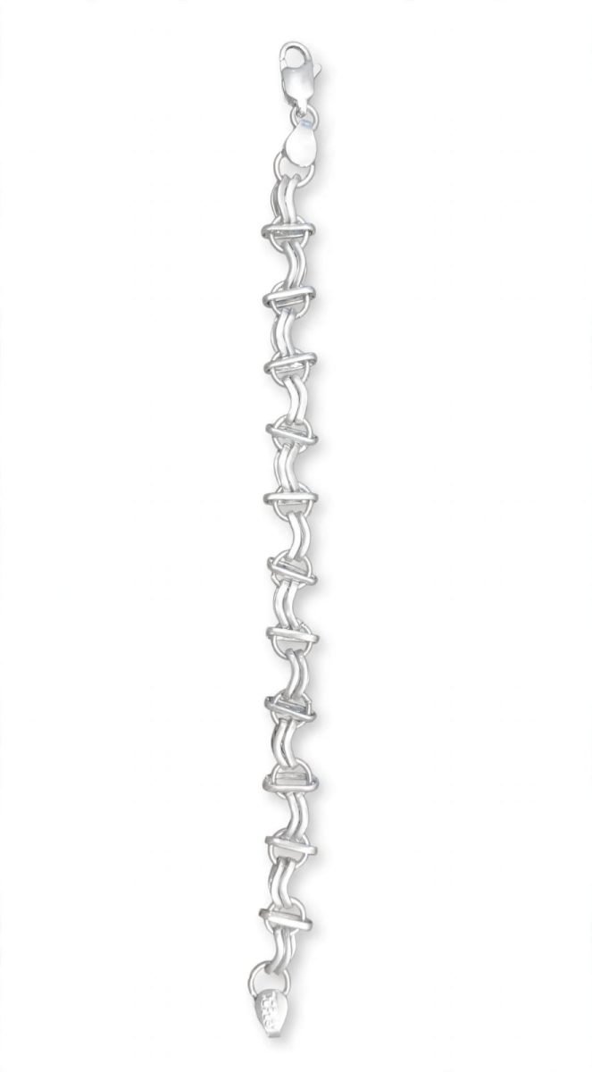 Sterling Silver Double D-Link Chain Bracelet
