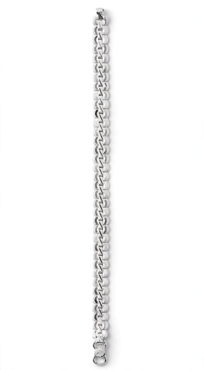 Sterling Silver Textured Link Bracelet