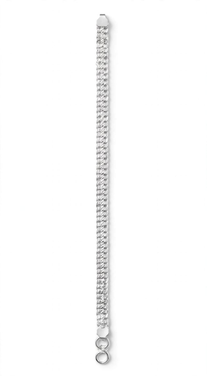 Sterling Silver Herringbone Chain Bracelet
