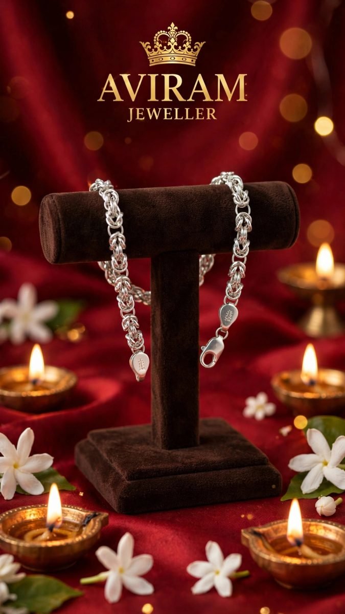 Silver Byzantine Link Chain Bracelet