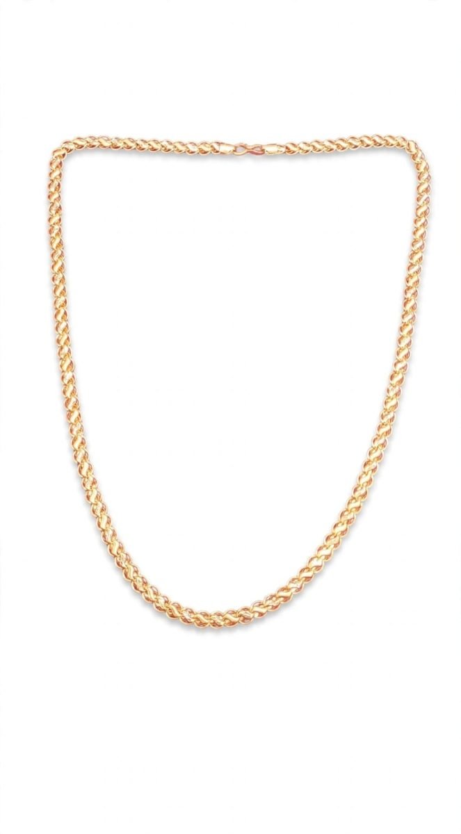Textured Rope Link Gold Chain