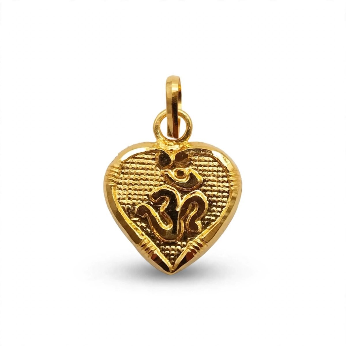 Sacred Heart Om Gold Pendant