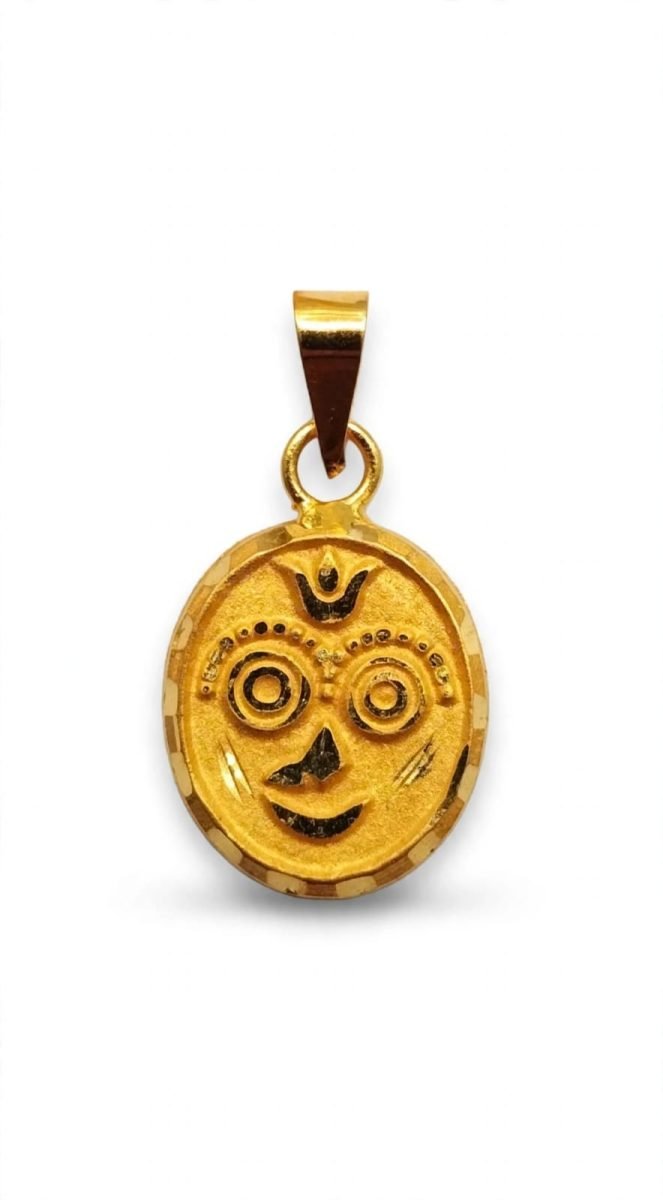 Divine Lord Jagannath Oval Gold Pendant