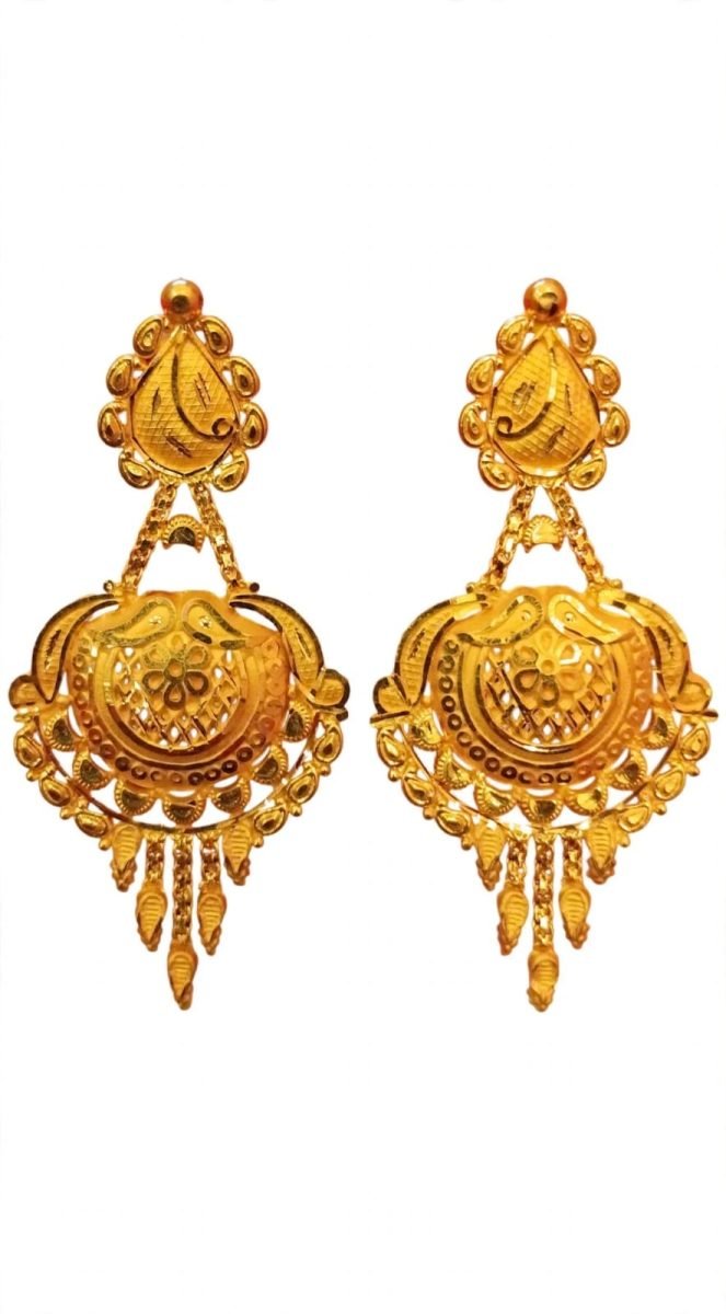 Royal Chandbali Gold Drop Earrings