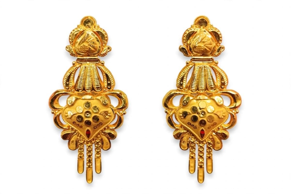 Royal Filigree Gold Chandelier Earrings