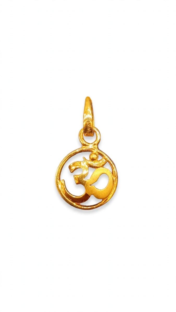 Sacred Openwork Sacred Om Circle Gold Pendant