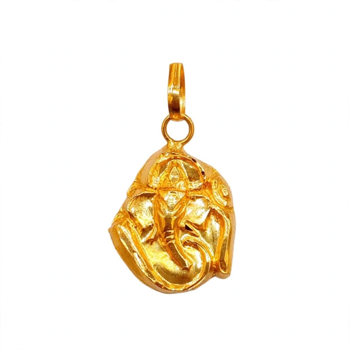 Divine Abstract Om Ganesha Fusion Gold Pendant