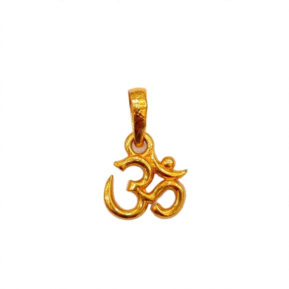 Classic Sculpted Om Gold Pendant
