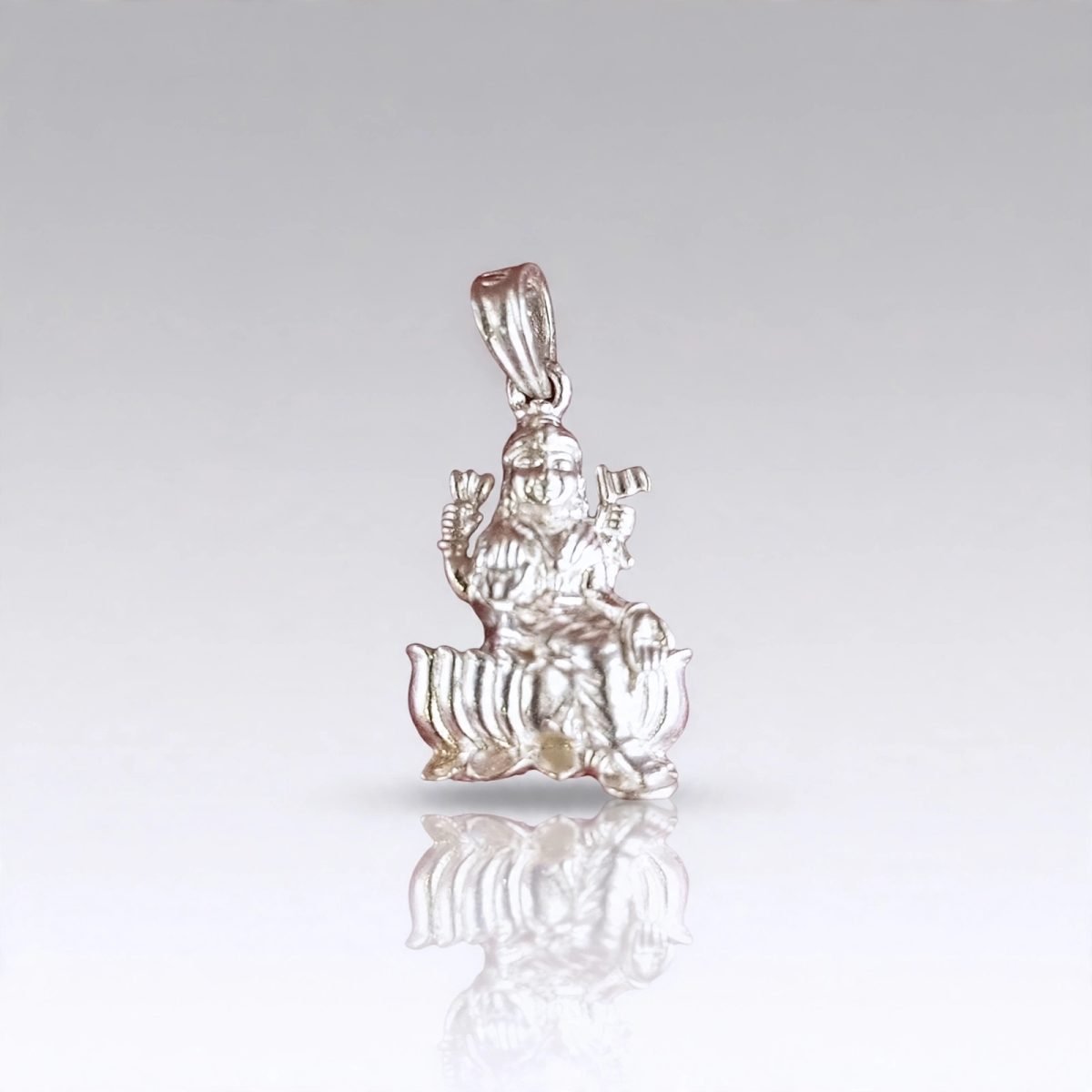 Divine Silver Goddess Lakshmi Pendant