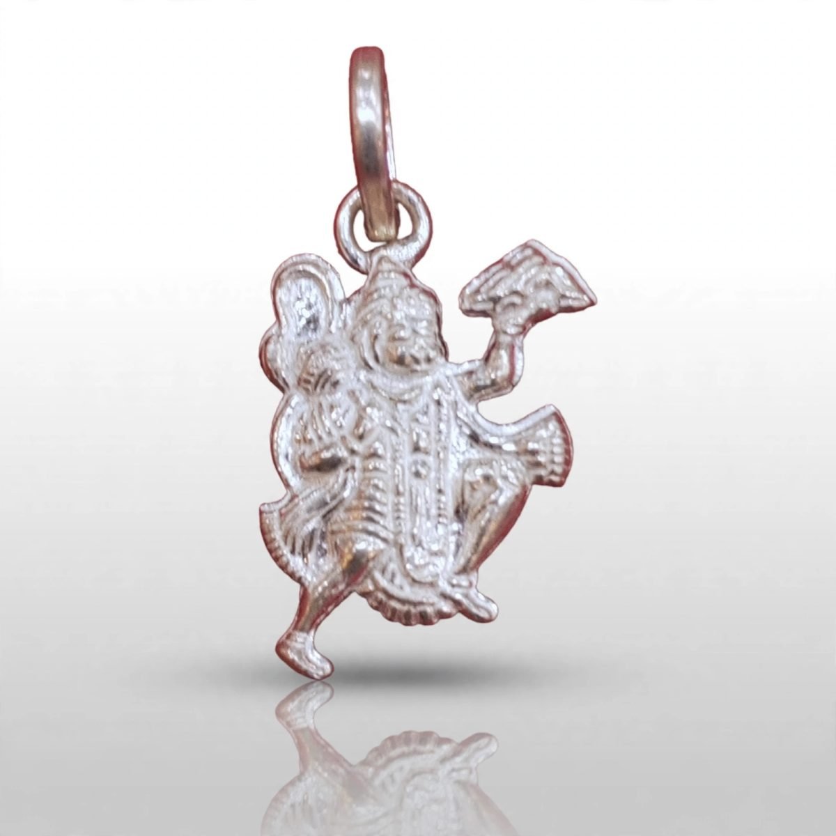 Divine Silver Lord Hanuman Sanjeevani Pendant