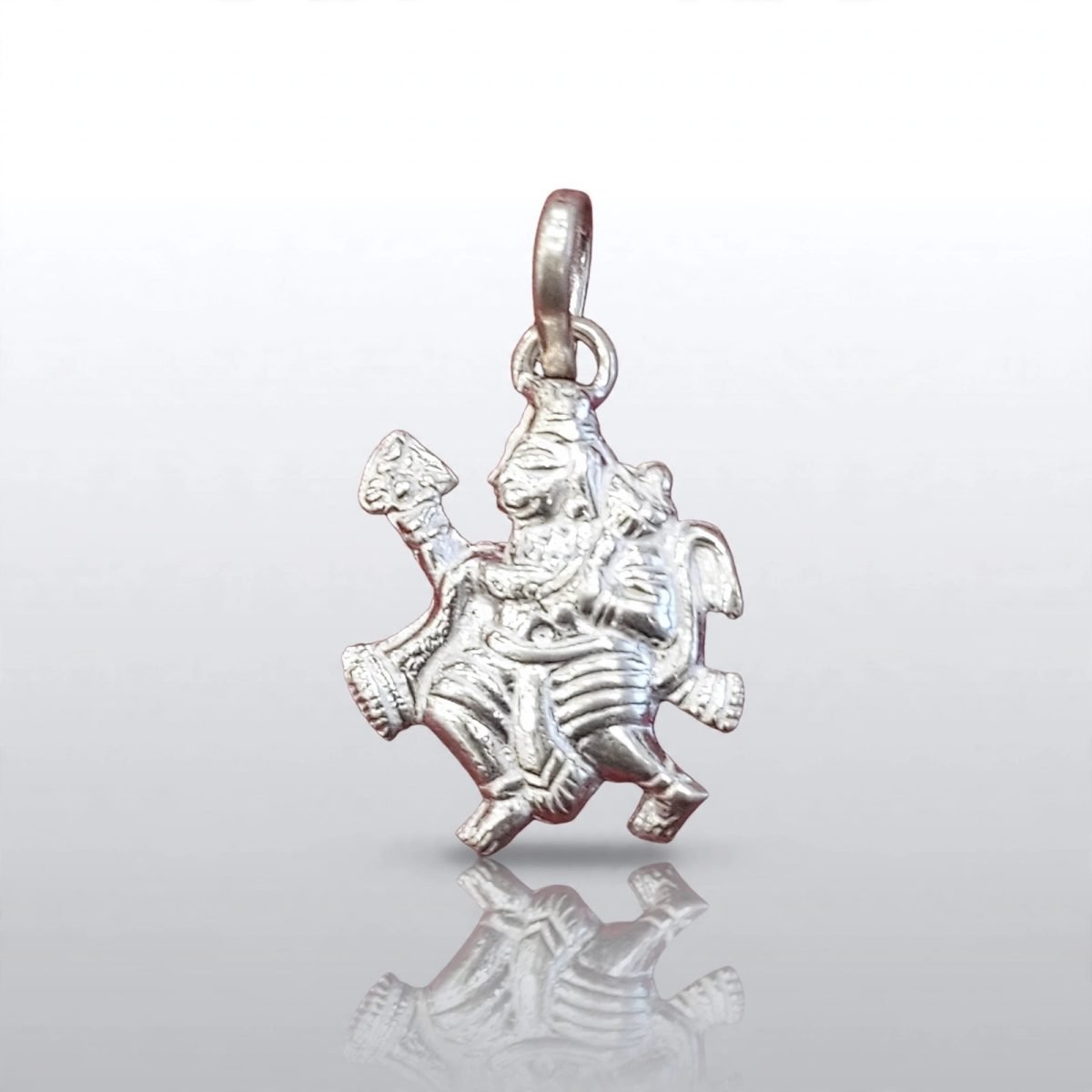 Divine Silver Lord Hanuman Sanjeevani Pendant