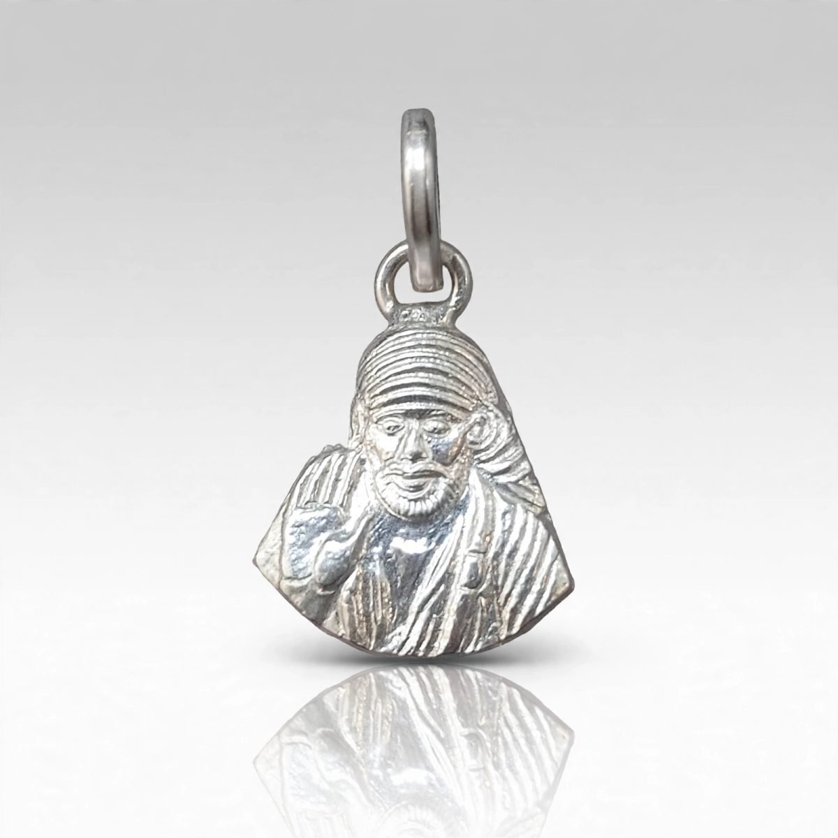 Divine Silver Sai Baba Blessing Pendant