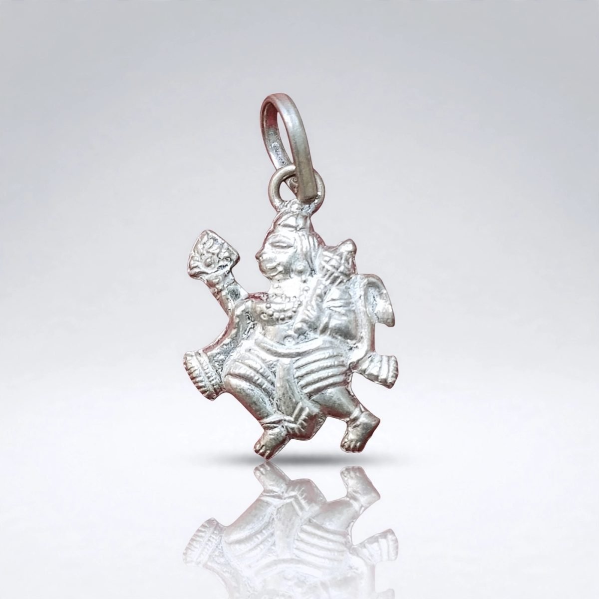 Silver Veera Hanuman / Bajrangbali Pendant