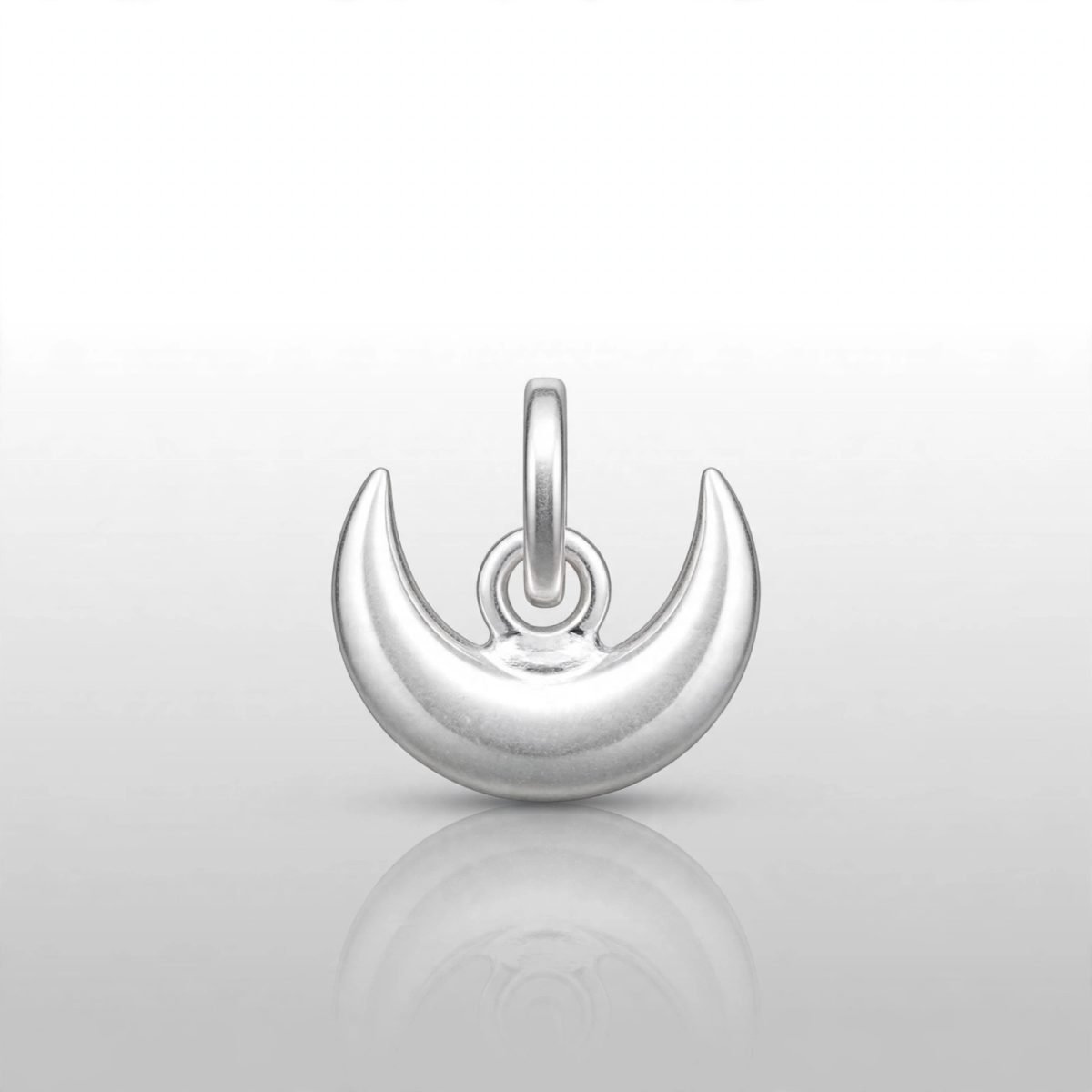 Classic Crescent Silver Charm Pendant