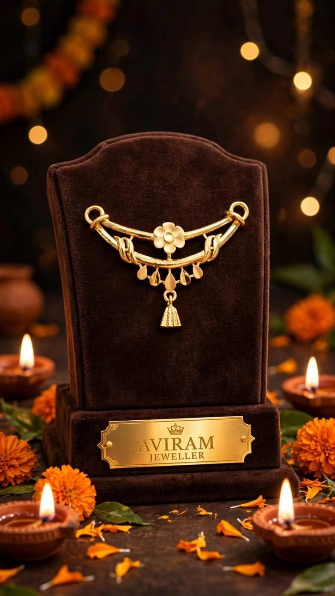 Traditional Gold Mangalsutra Tanmaniya Pendant