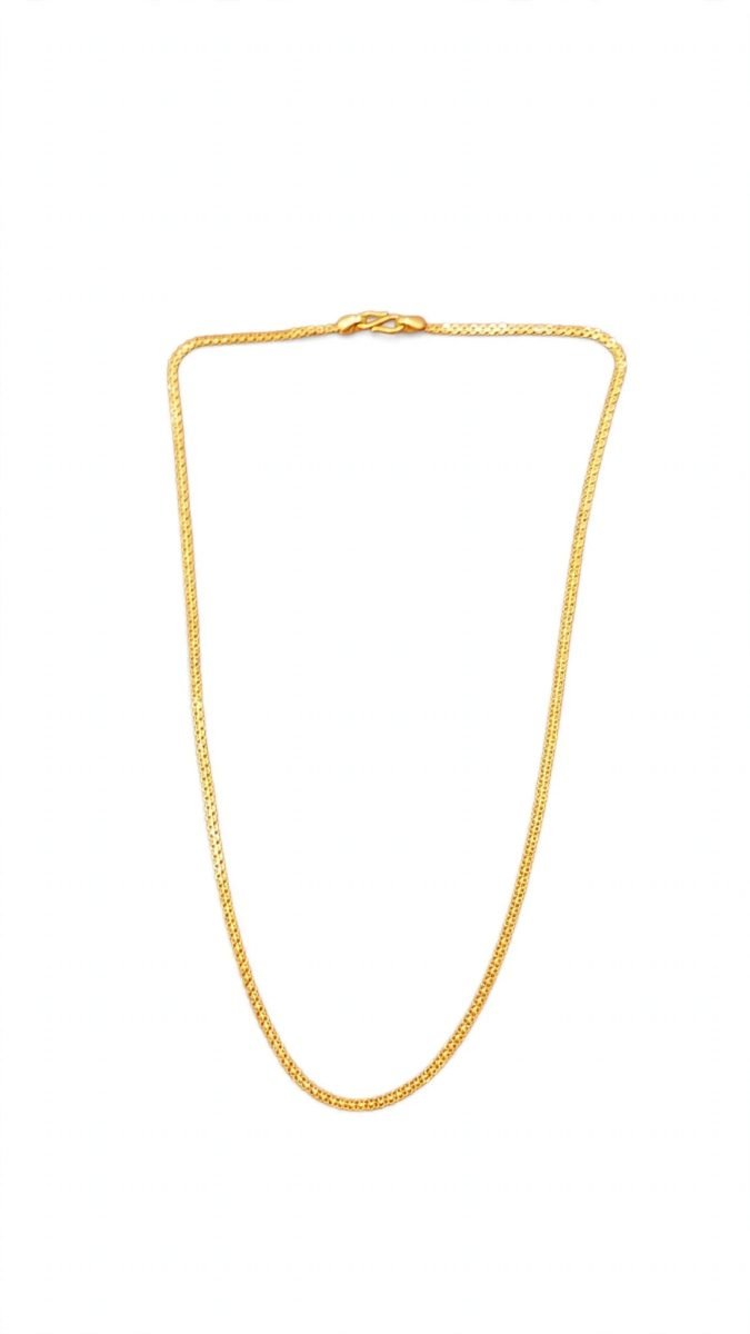Intricate Woven Mesh Gold Chain