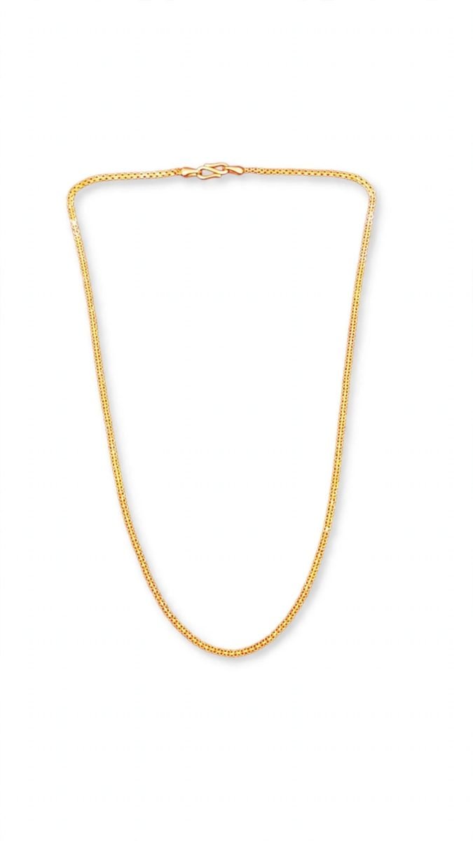 Intricate Multi-Strand Woven Mesh Gold Chain