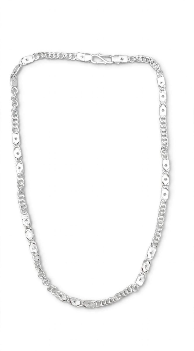 Radiant Interlinked Silver Chain