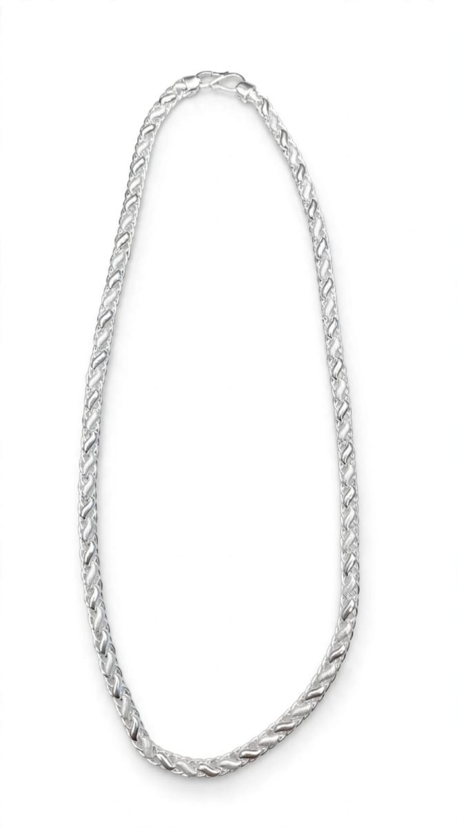 Radiant Interlinked Silver Chain