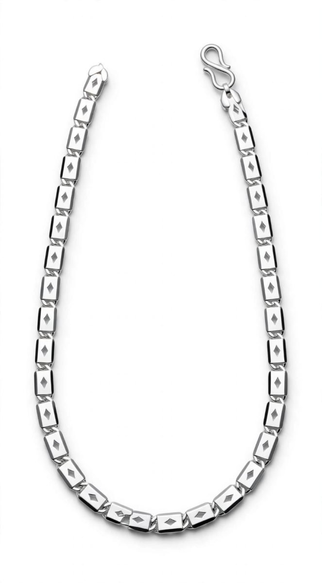 Radiant Interlinked Silver Chain
