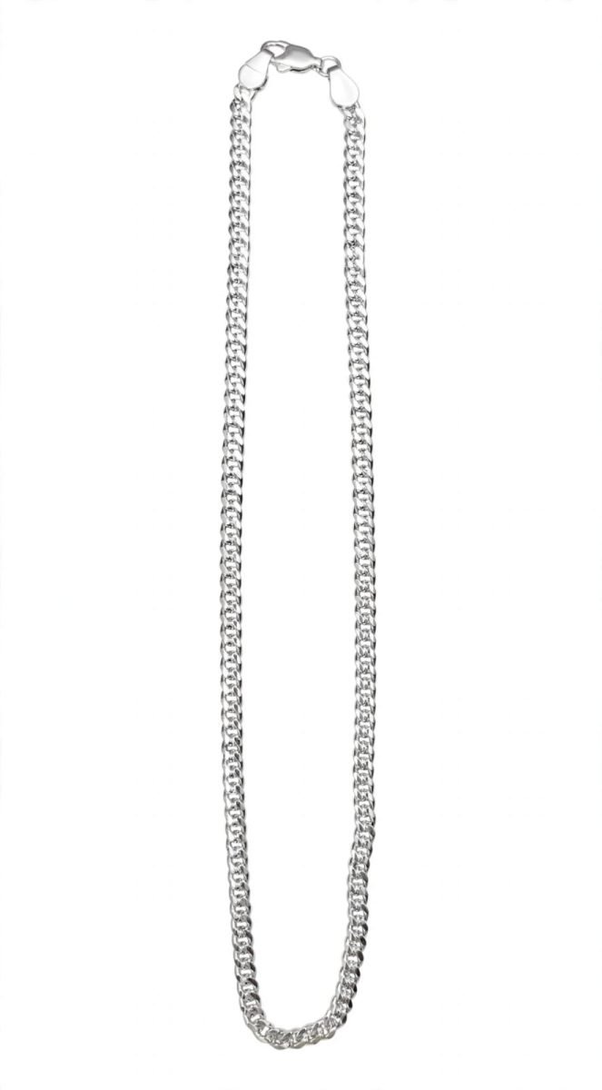Classic Silver Curb Chain Necklace