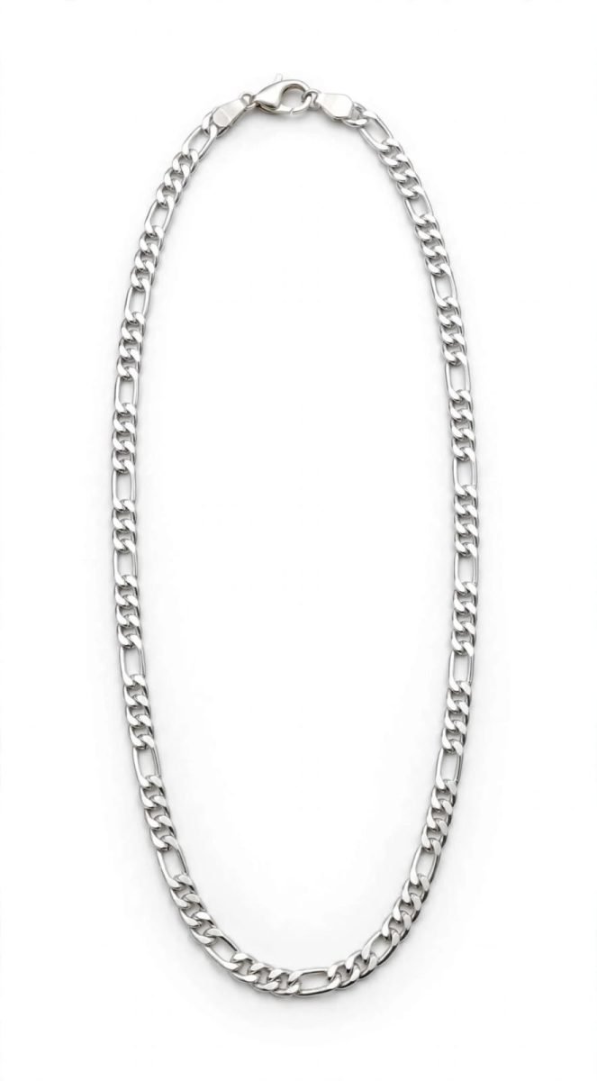 Classic Silver Figaro Chain Necklace
