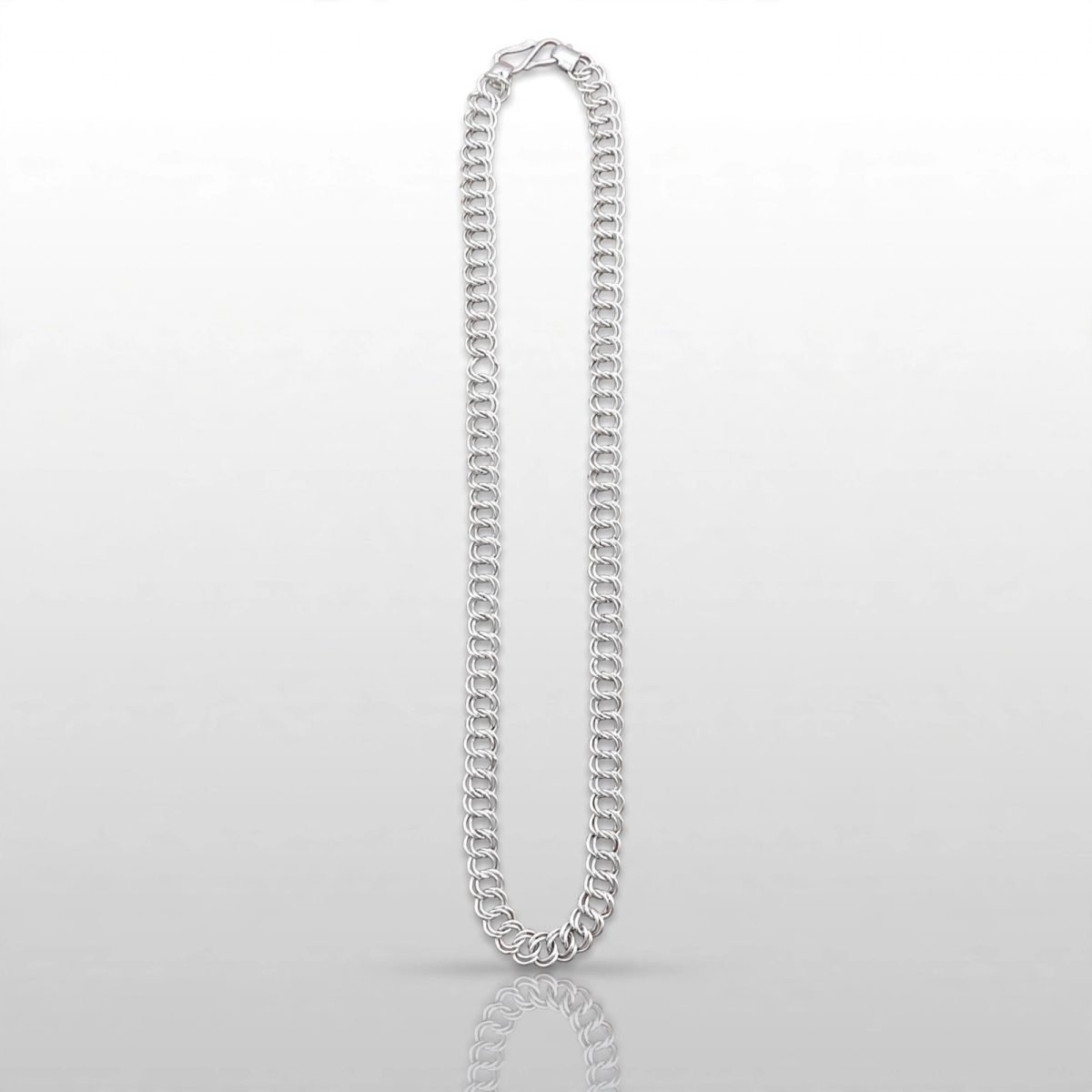 Sterling Silver Double Curb / Parallel Interlocking Link Chain