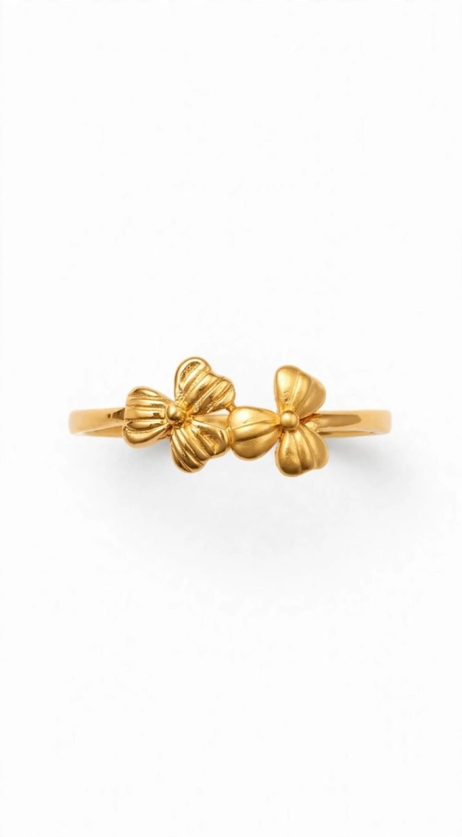 Golden Clover Bloom Ring