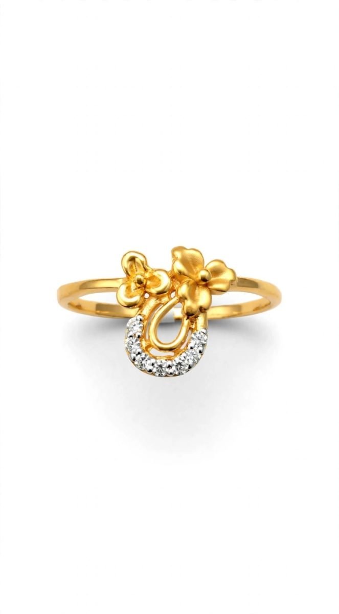 Gold Horseshoe Clover Ring