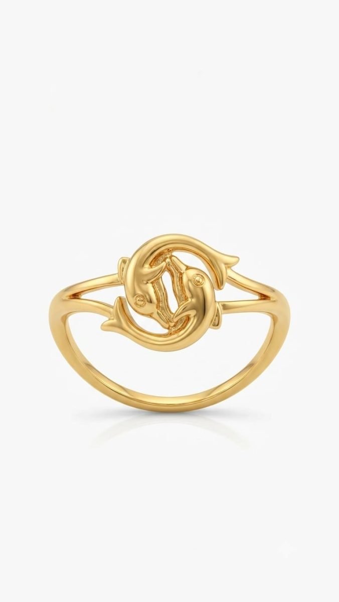 Golden Dolphin Trio Bypass Ring