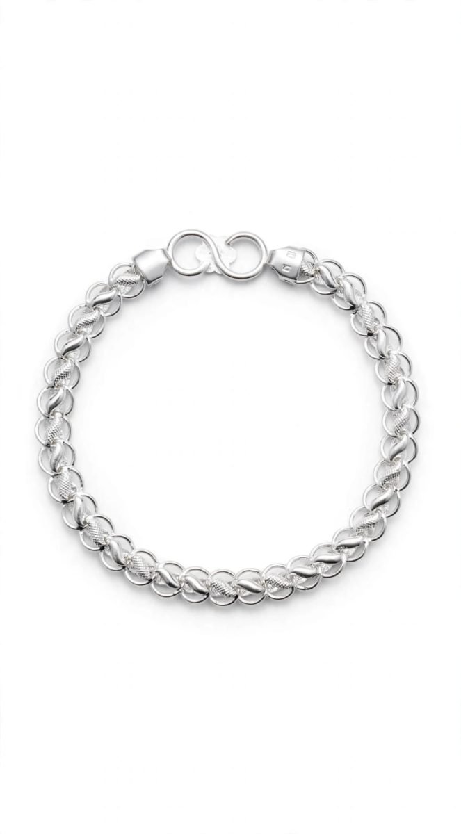 Aurelia Intricate Twisted Sterling Silver Tennis Bracelet
