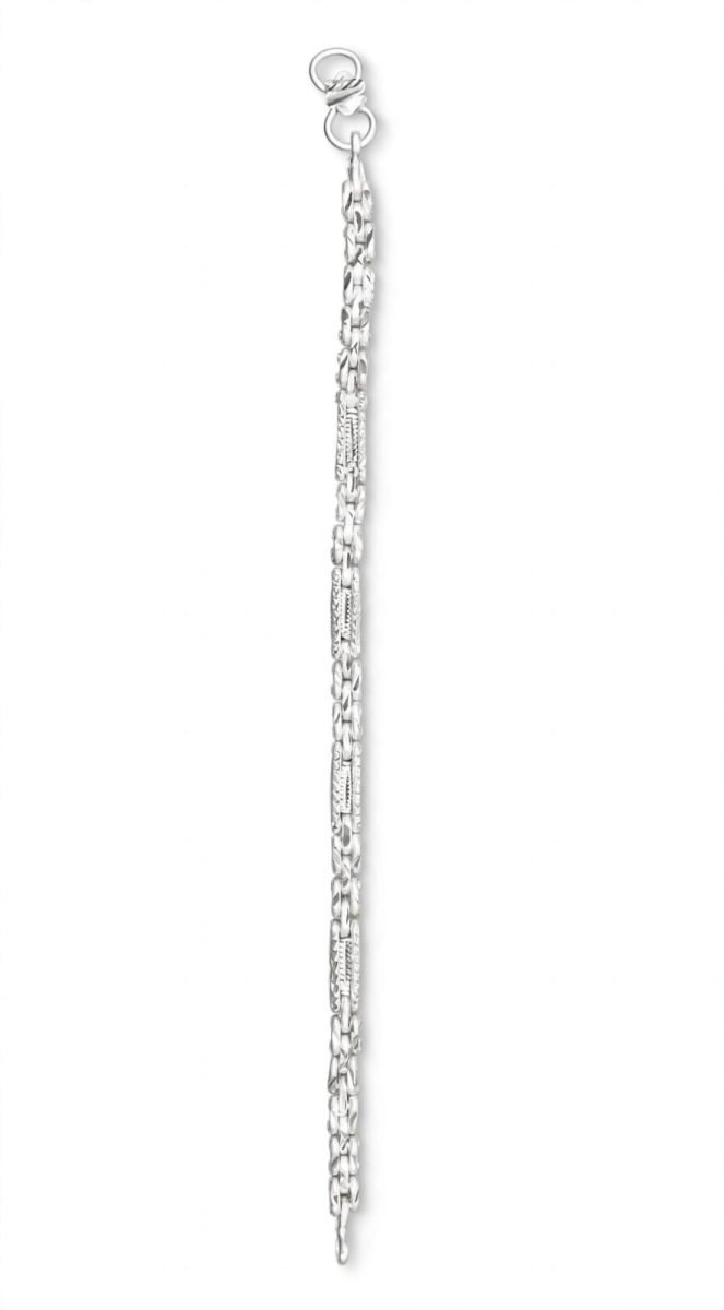 Sterling Silver Filigree & Bar Link Bracelet