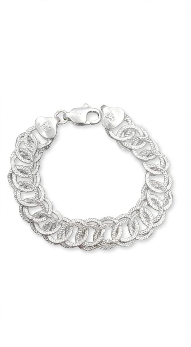 Radiance Sterling Silver Diamond-Cut Mesh Bracelet