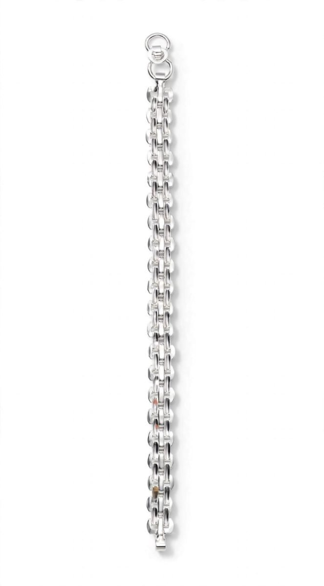 Sterling Silver Bead-Link Station Bracelet